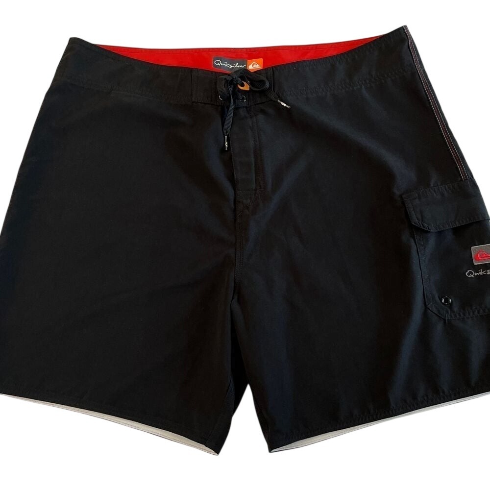 Quiksilver Mens‎ Size 40 Black Board Shorts, Quicksilver Mens Water Beach 313